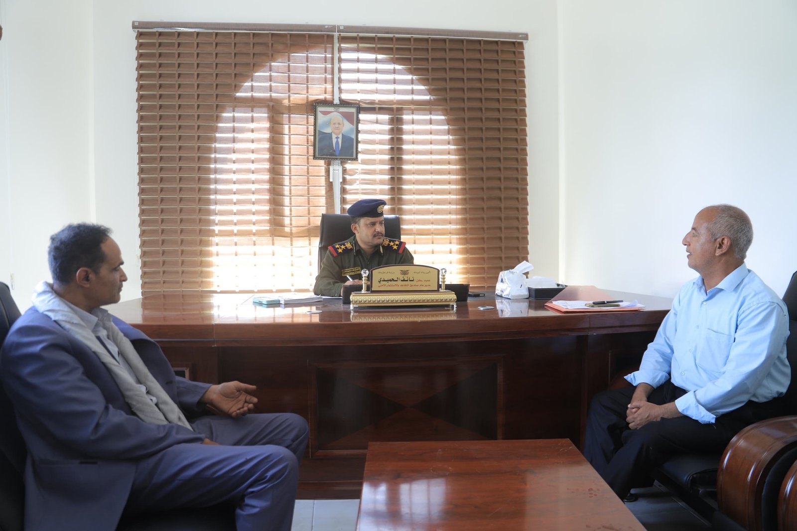 مدير عام صندوق التقاعد بوزارة الداخلية يلتقي مدير فرع الصندوق بتعز Image